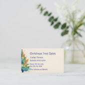 Carte De Visite Ventes d'arbres de Noël (Debout devant)