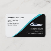 Carte De Visite Ventes de bateaux Design moderne et élégant (Devant)