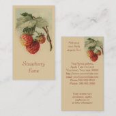 Carte De Visite Ventes de fruit de fraises (Devant / Derrière)