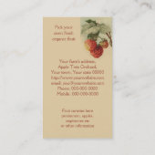 Carte De Visite Ventes de fruit de fraises (Dos)