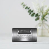 Carte De Visite Ventes de luxe de voiture - métal de faux, argent (Debout devant)