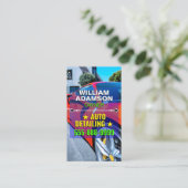 Carte De Visite Ventes de voiture, Réparation automatique, Cool ro (Debout devant)