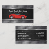 Carte De Visite Ventes de voitures exotiques (Devant / Derrière)