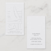 Carte De Visite Ventes de yacht et graver en refief-regard de (Devant / Derrière)