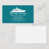 Carte De Visite Ventes de yachts modernes (Devant / Derrière)