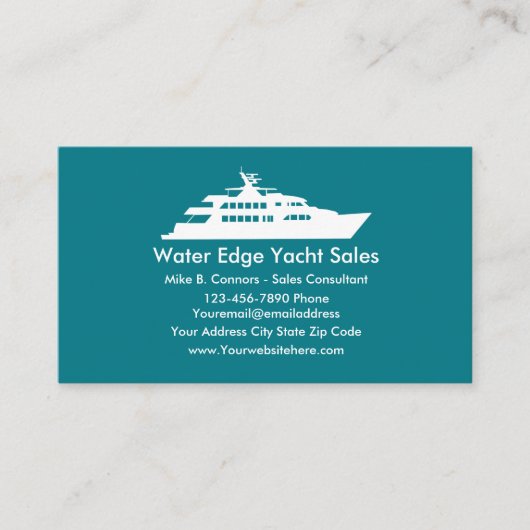 Carte De Visite Ventes de yachts modernes (Devant)