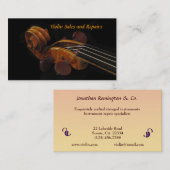 Carte De Visite Ventes et réparations de violon (Devant / Derrière)