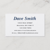 Carte De Visite Ventes et services automobiles (Dos)