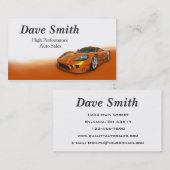 Carte De Visite Ventes et services automobiles haute performance (Devant / Derrière)