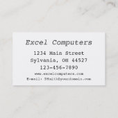 Carte De Visite Ventes et services informatiques (Dos)