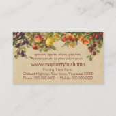 Carte De Visite Ventes mélangées de ferme de fruit (Dos)