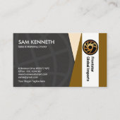 Carte De Visite Ventes verticales Brown dans le Globe gris (Devant)