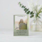 Carte De Visite Ventilateur de chickadee commémoratif de conservat (Debout devant)