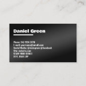 Carte De Visite Ventilateur noir (Dos)