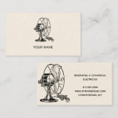 Carte De Visite Ventilateur Vintage (Devant / Derrière)