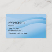 Carte De Visite Ventilateurs Service de location Moderne Bleu (Dos)