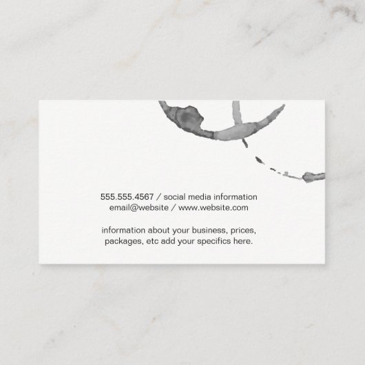 Carte De Visite Ver à vin | Illustrations (Dos)