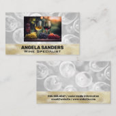 Carte De Visite Ver à vin | Raisins | Vignoble (Devant / Derrière)