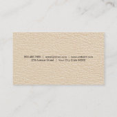 Carte De Visite Ver à vin | Texture en cuir (Dos)
