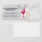 Carte De Visite Ver à vin | Verre rouge (Devant / Derrière)