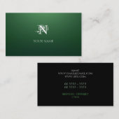 Carte De Visite Verde Nouveau (Devant / Derrière)