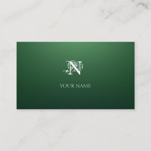 Carte De Visite Verde Nouveau (Devant)