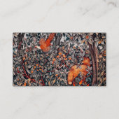 Carte De Visite VERDURE, ANIMAUX FORESTIERS Pheasant, Renard rouge (Dos)