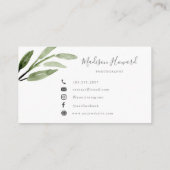 Carte De Visite Verdure gracieuse minimale (Dos)