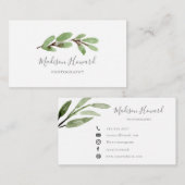 Carte De Visite Verdure gracieuse minimale (Devant / Derrière)