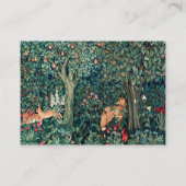 Carte De Visite VERDURE, Hares d'ANIMAUX FORESTIERS, Renard, Vert  (Dos)