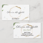 Carte De Visite Verdure luxuriante Dandelion Rose Gold Nature (Devant / Derrière)