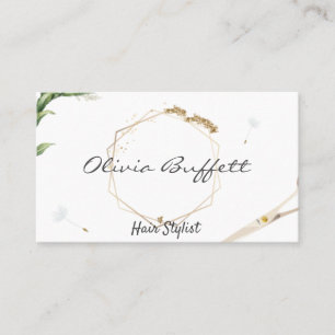 Carte De Visite Verdure luxuriante Dandelion Rose Gold Nature