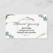 Carte De Visite Verdure luxuriante nature fleurie (Dos)