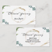 Carte De Visite Verdure luxuriante nature fleurie (Devant / Derrière)