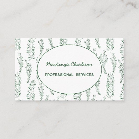 Carte De Visite Verdure moderne (Devant)