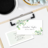 Carte De Visite Verdure moderne Aquarelle Boutique Eucalyptus