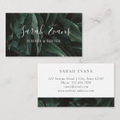 Carte De Visite Verdure moderne de feuille (Devant / Derrière)