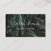 Carte De Visite Verdure moderne de feuille (Devant)