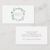 Carte De Visite Verdure rustique artisanale (Devant / Derrière)