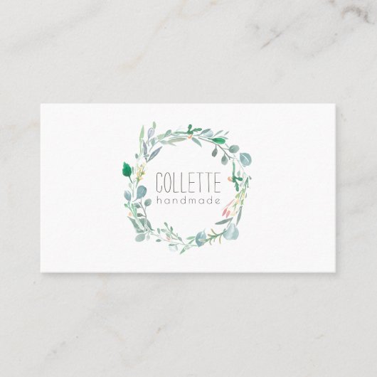Carte De Visite Verdure rustique artisanale (Devant)