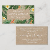 Carte De Visite Verdure Tropicale Savon Et Bougies Artisanaux Kraf (Devant / Derrière)