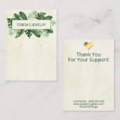 Carte De Visite Verdure Tropicale Verdoyante Sur Écran À Oreille B (Devant / Derrière)