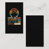 Carte De Visite Vérification de la comptabilité et du café (Devant / Derrière)