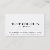 Carte De Visite vérification SKATE en gras (Dos)