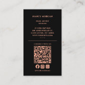 Carte de visite vernis à ongles code QR rose gold (Dos)
