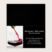 Carte De Visite Vernis De Verre À Vin (Extérieur déplié)