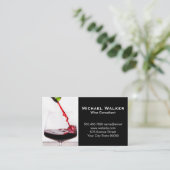 Carte De Visite Vernis De Verre À Vin (Debout devant)