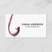 Carte De Visite Vernis de verre à vin (Devant)