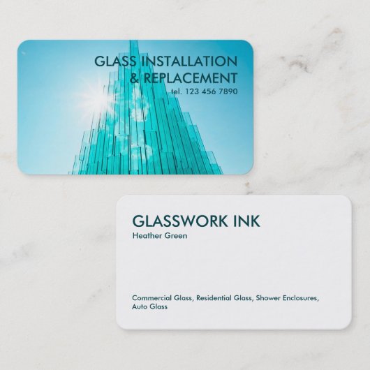 Carte De Visite Verre (Devant / Derrière)