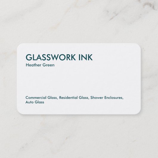Carte De Visite Verre (Dos)